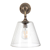 Ashley Fine Fluted Wall Light with Brooke Arm in Antiqued Brass