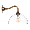 Emelia Wall Light with Carrick Arm in Antiqued Brass