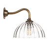 Emelia Fluted Wall Light with Carrick Arm in Antiqued Brass