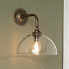 Emelia Wall Light with Brooke Arm in Antiqued Brass