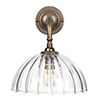 Emelia Fluted Wall Light with Brooke Arm in Antiqued Brass