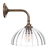 Emelia Fluted Wall Light with Brooke Arm in Antiqued Brass