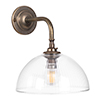 Emelia Fine Fluted Wall Light with Brooke Arm in Antiqued Brass