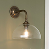 Emelia Fine Fluted Wall Light with Brooke Arm in Antiqued Brass