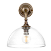 Emelia Fine Fluted Wall Light with Brooke Arm in Antiqued Brass