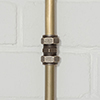 Conduit Straight Joiner in Antiqued Brass
