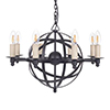 Globe Pendant Light in Matt Black