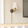 Carrick Plug-in Wall Light (Up) Antiqued Brass