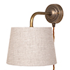 Brooke Plug-In Wall Light (Down) in Antiqued Brass 