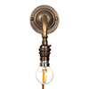 Brooke Plug-In Wall Light (Down) in Antiqued Brass 