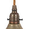Langley Fine Fluted Plug-In Pendant in Antiqued Brass