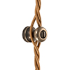 Langley Fine Fluted Plug-In Pendant in Antiqued Brass