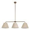 Melrose Triple Bar Pendant in Antiqued Brass