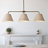 Melrose Triple Bar Pendant in Antiqued Brass