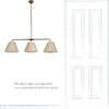 Melrose Triple Bar Pendant in Antiqued Brass
