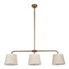 Melrose Triple Bar Pendant in Antiqued Brass