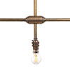 Melrose Triple Bar Pendant in Antiqued Brass