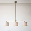 Melrose Triple Bar Pendant in Antiqued Brass