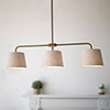 Melrose Triple Bar Pendant in Antiqued Brass