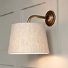 Brooke Wall Light in Antiqued Brass