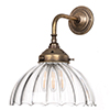 Shotley Fluted Wall Light in Antiqued Brass