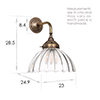 Shotley Fluted Wall Light in Antiqued Brass