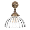 Shotley Fluted Wall Light in Antiqued Brass