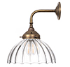 Shotley Fluted Wall Light in Antiqued Brass