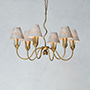 Tulip Pendant Light in Old Gold