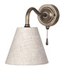 Carrick Pull Cord Wall Light (Down) in Antiqued Brass