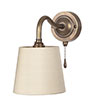 Carrick Pull Cord Wall Light (Down) in Antiqued Brass