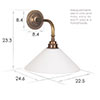 Ellington Wall Light in Antiqued Brass