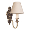 Single Hambleton Wall Light in Antiqued Brass