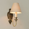 Single Hambleton Wall Light in Antiqued Brass