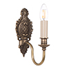 Single Hambleton Wall Light in Antiqued Brass