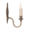 Single Hambleton Wall Light in Antiqued Brass