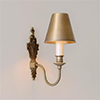 Single Rialto Wall Light in Antiqued Brass