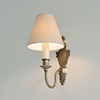 Single Rialto Wall Light in Antiqued Brass