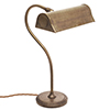 Peterhouse Desk Lamp in Antiqued Brass