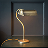 Peterhouse Desk Lamp in Antiqued Brass