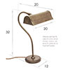 Peterhouse Desk Lamp in Antiqued Brass