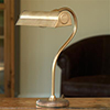Peterhouse Desk Lamp in Antiqued Brass