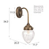 Iona Fluted Wall Light in Antiqued Brass