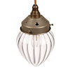 Iona Fluted Pendant Light in Antiqued Brass