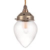 Iona Fine Fluted Pendant Light in Antiqued Brass