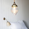 Iona Fine Fluted Pendant Light in Antiqued Brass