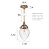 Iona Fine Fluted Pendant Light in Antiqued Brass