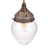 Iona Fine Fluted Pendant Light in Antiqued Brass