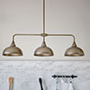 Kenton Triple Bar Pendant in Antiqued Brass