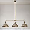 Kenton Triple Bar Pendant in Antiqued Brass